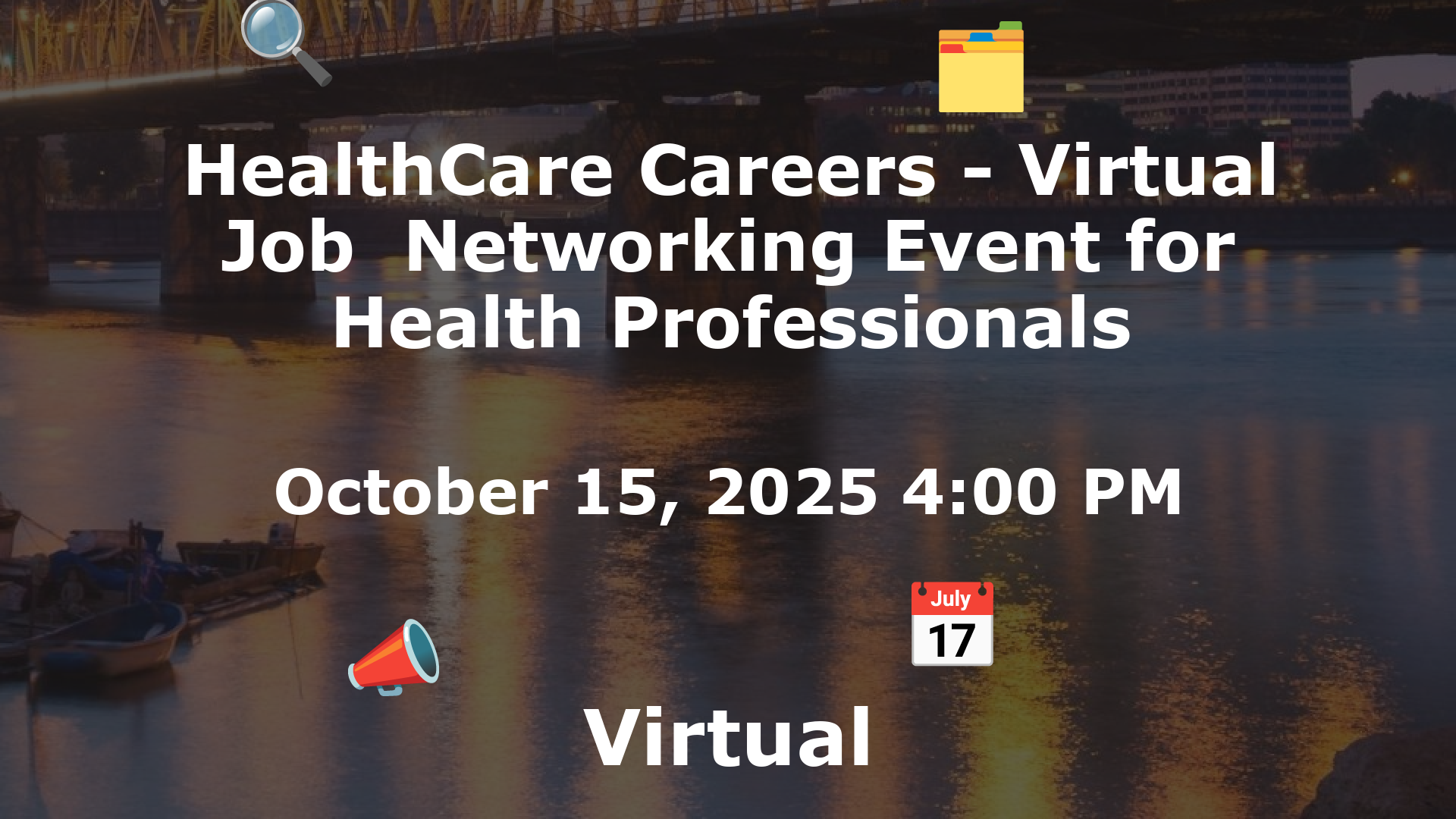 HealthCare Careers - Virtual Job  Networking Event for Health Professionals event image